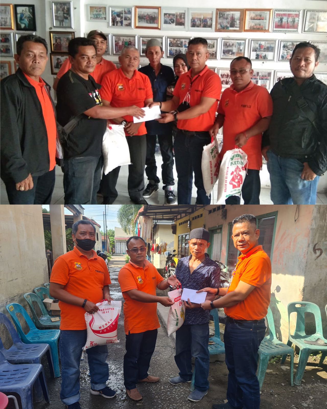 Dua Anggota yang Tertimpa Kemalangan Menerima Santunan dan Sembako dari Ketua Pewarta