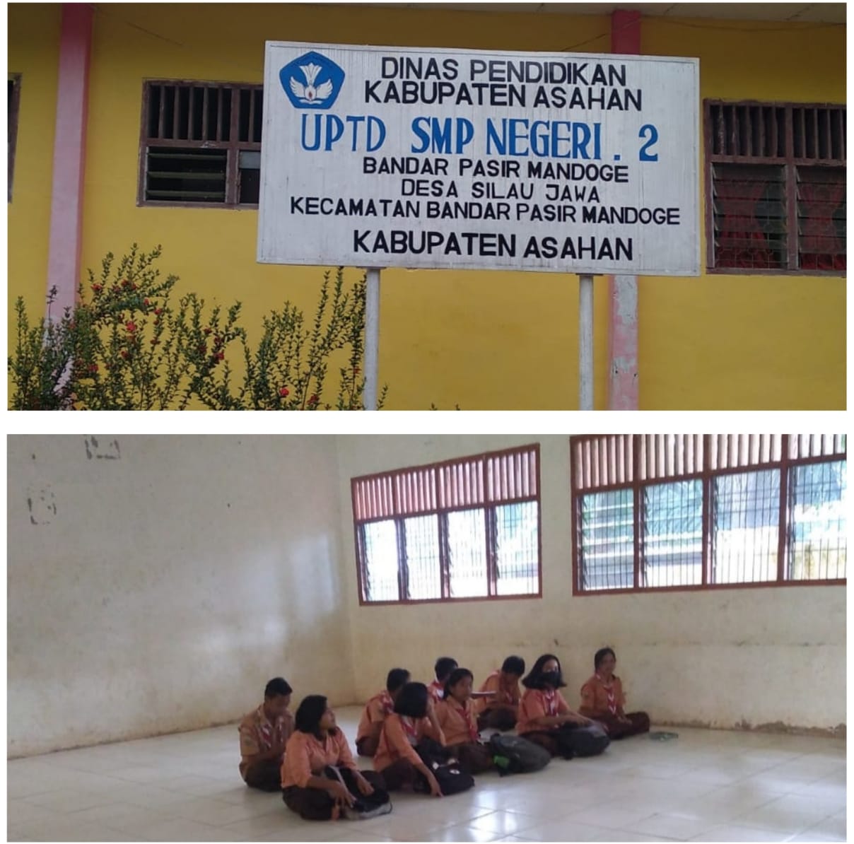 Sekjen DPC AWPI Asahan Miris Lihat Anak Didik SMPN 2 Silau Jawa BP Mandoge Belajar Duduk Dilantai