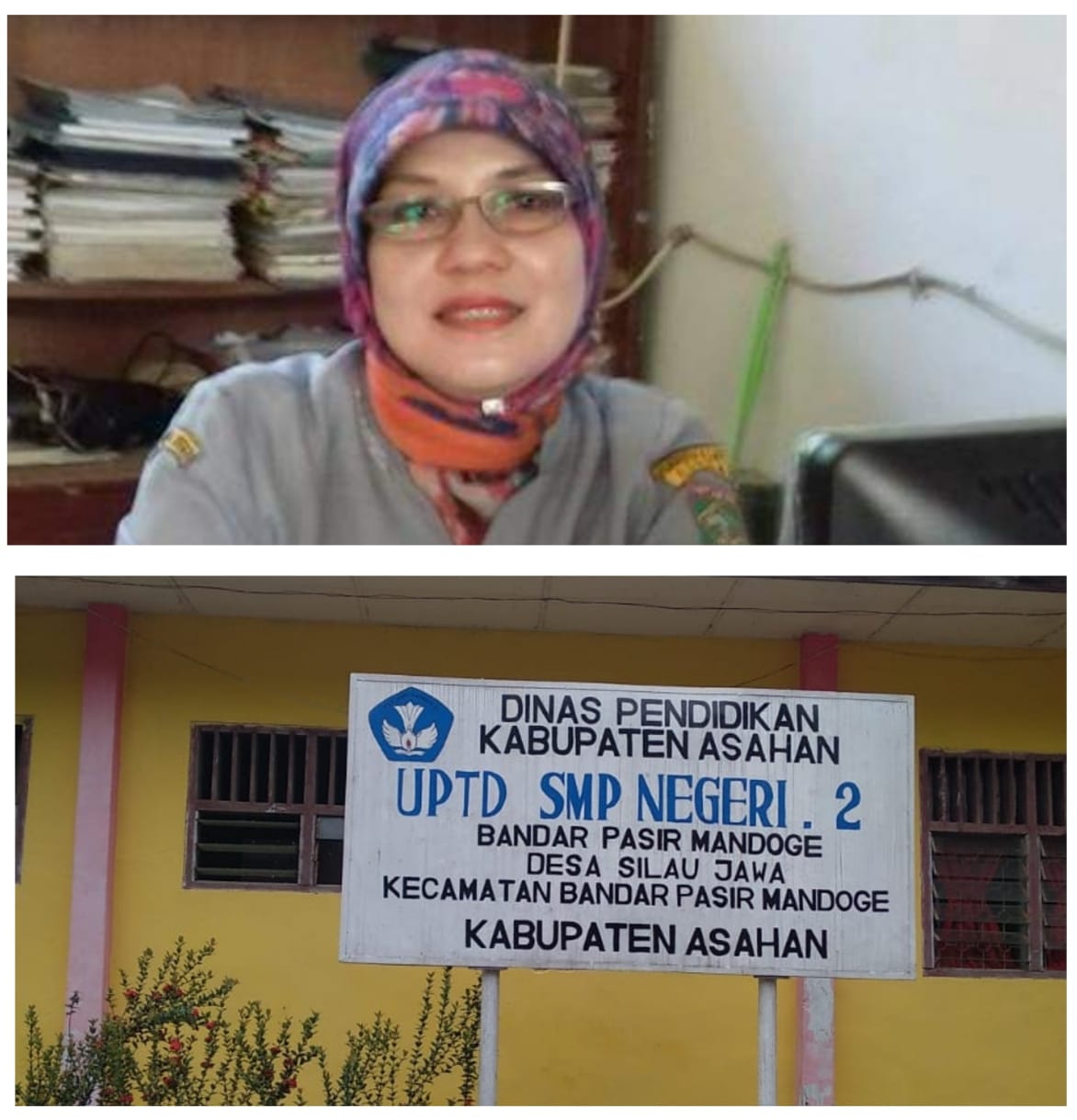 Kepsek SMPN 2 Silau Jawa ; 