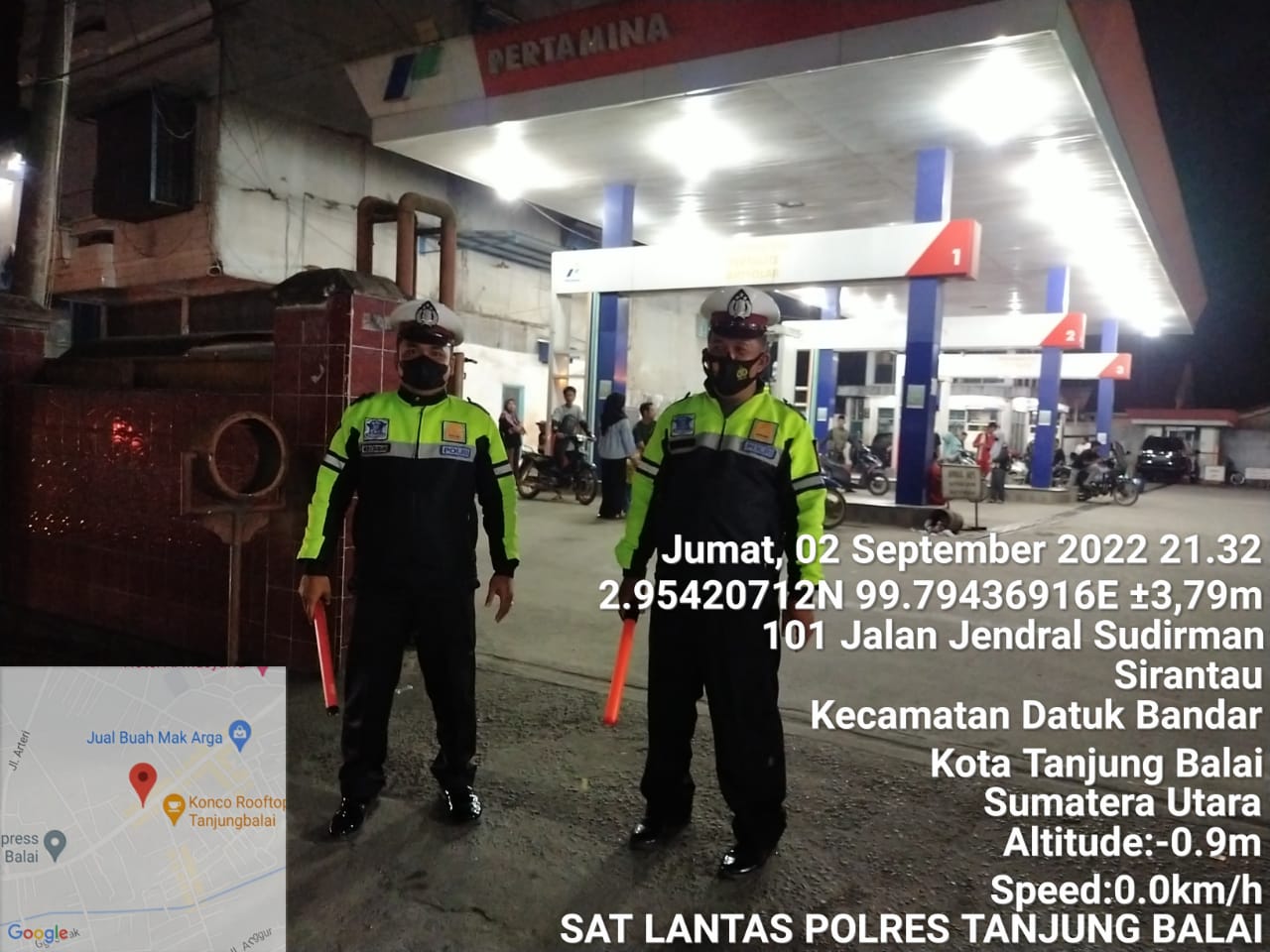 Meminimalisir Kelangkaan BBM, Personil Satlantas Polres Tanjungbalai Rutin Lakukan Patroli dan Gatur Lalin di SPBU