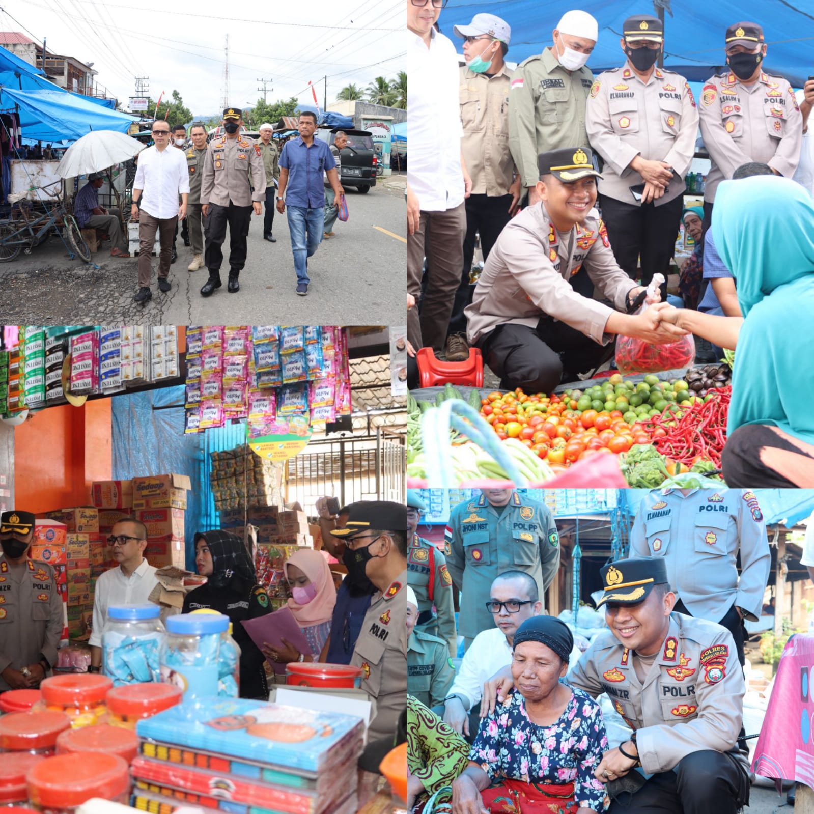 Cek Pasar Sigalangan, Kapolres Tapsel : Stok Bapokting Ada & Harga Normal