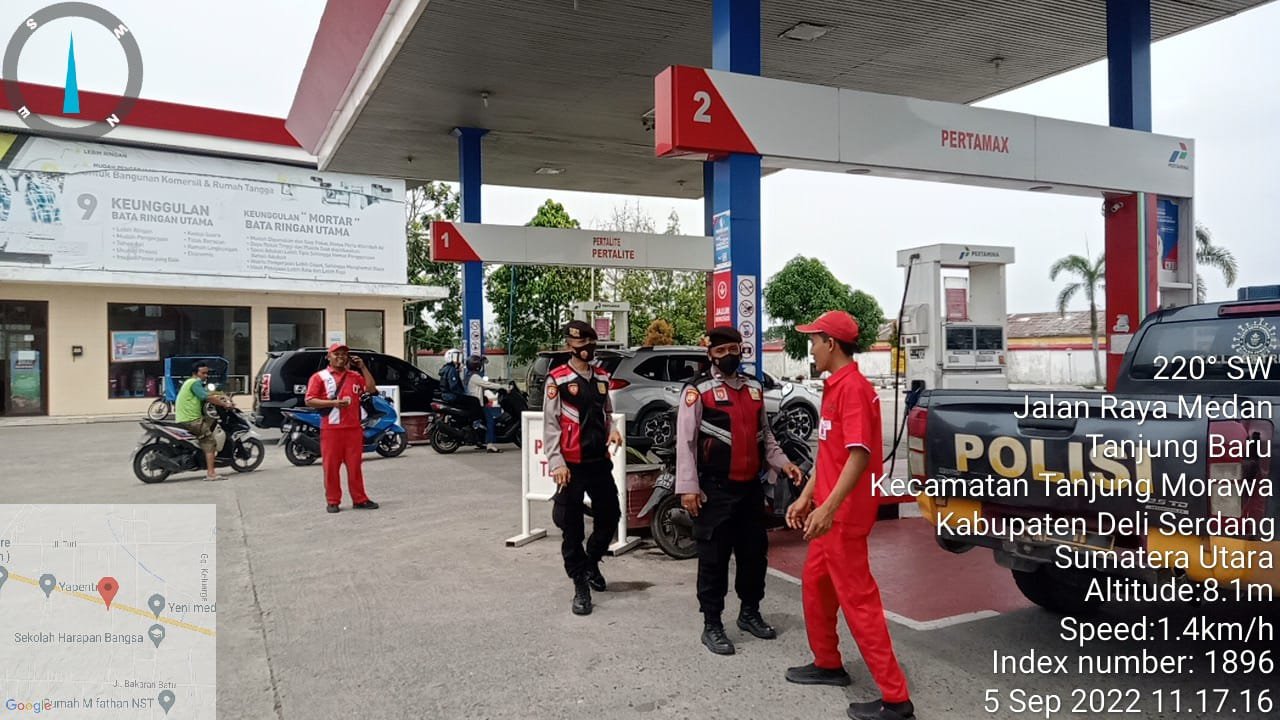 Polresta Deli Serdang dan jajarannya , Monitoring Ketersediaan BBM di Setiap SPBU