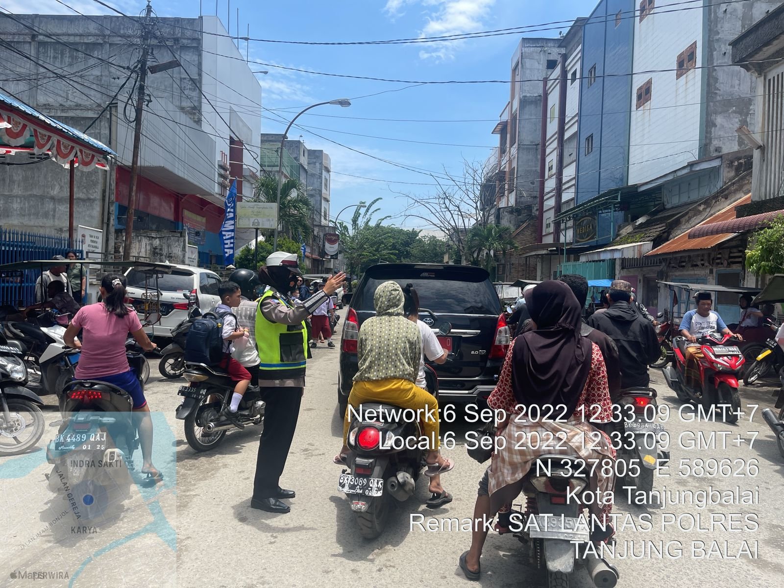 Satlantas Polres Tanjungbalai Minimalisir Kemacetan Saat Siswa Pulang Sekolah