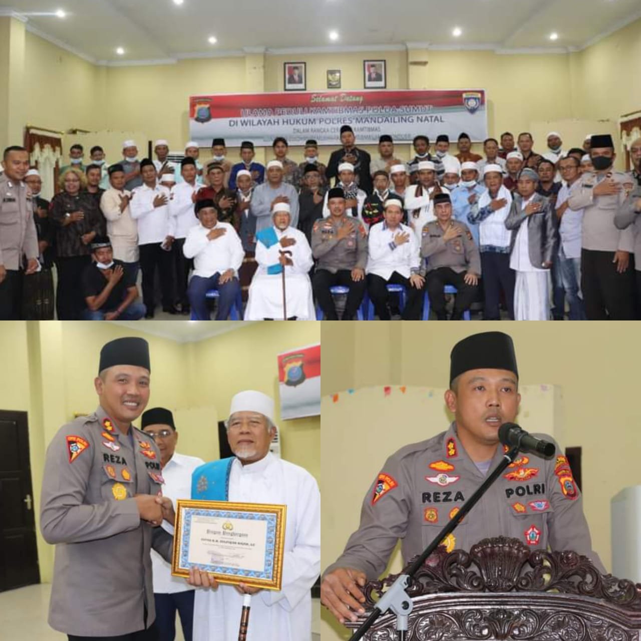 GUNA MEWUJUDKAN PEMELIHARAAN KAMTIBMAS YANG KONDUSIF, POLRES MADINA IKUTI CERAMAH ULAMA PEDULI KAMTIBMAS POLDA SUMUT