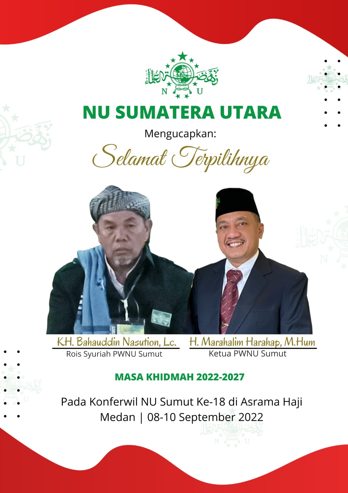 Sah, Marahalim Harahap Terpilih Sebagai Ketua PWNU Sumut 2022-2027