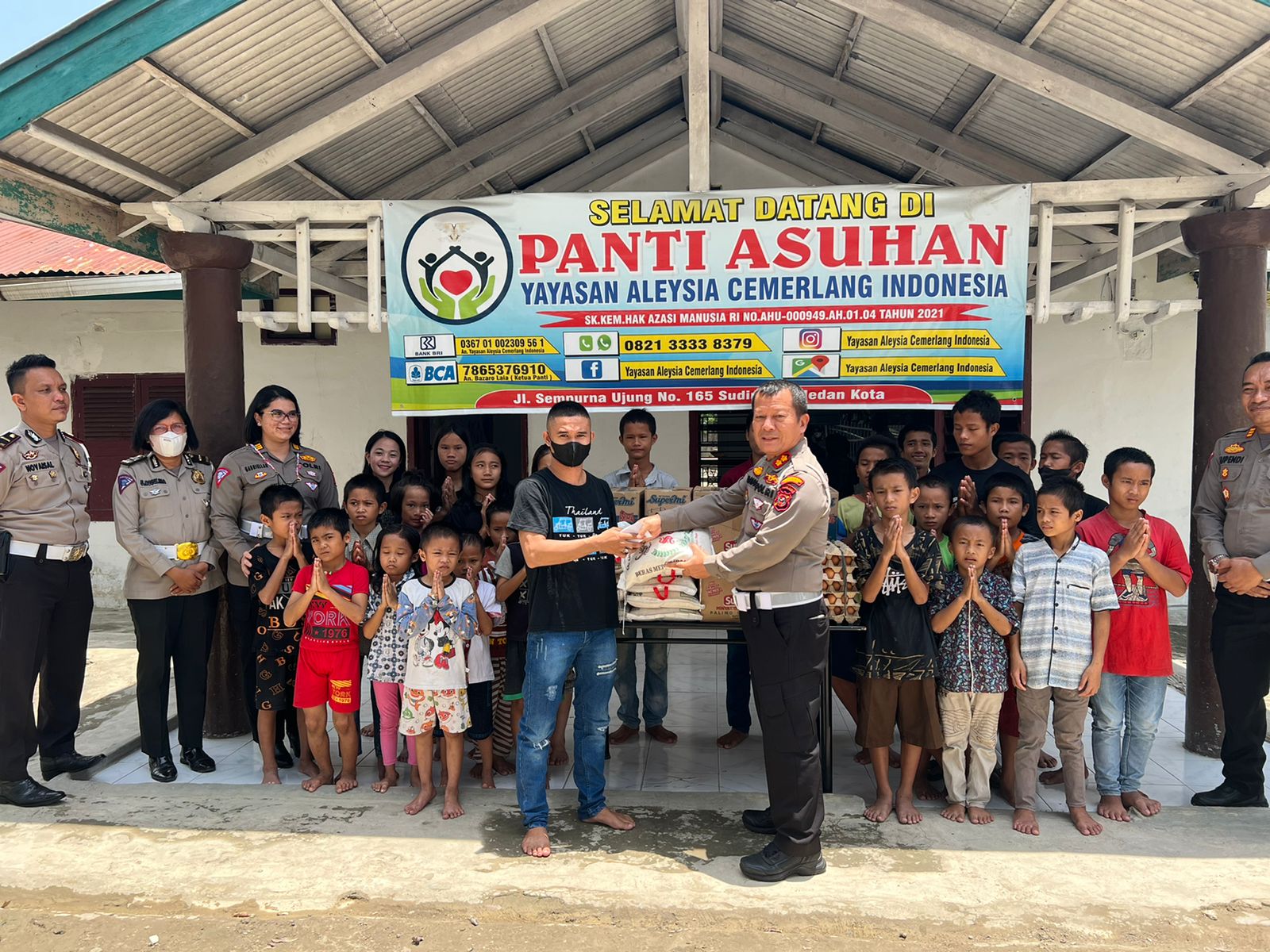 HUT Lantas ke-67, Sat Lantas Polrestabes Medan Gelar Baksos ke Panti Asuhan