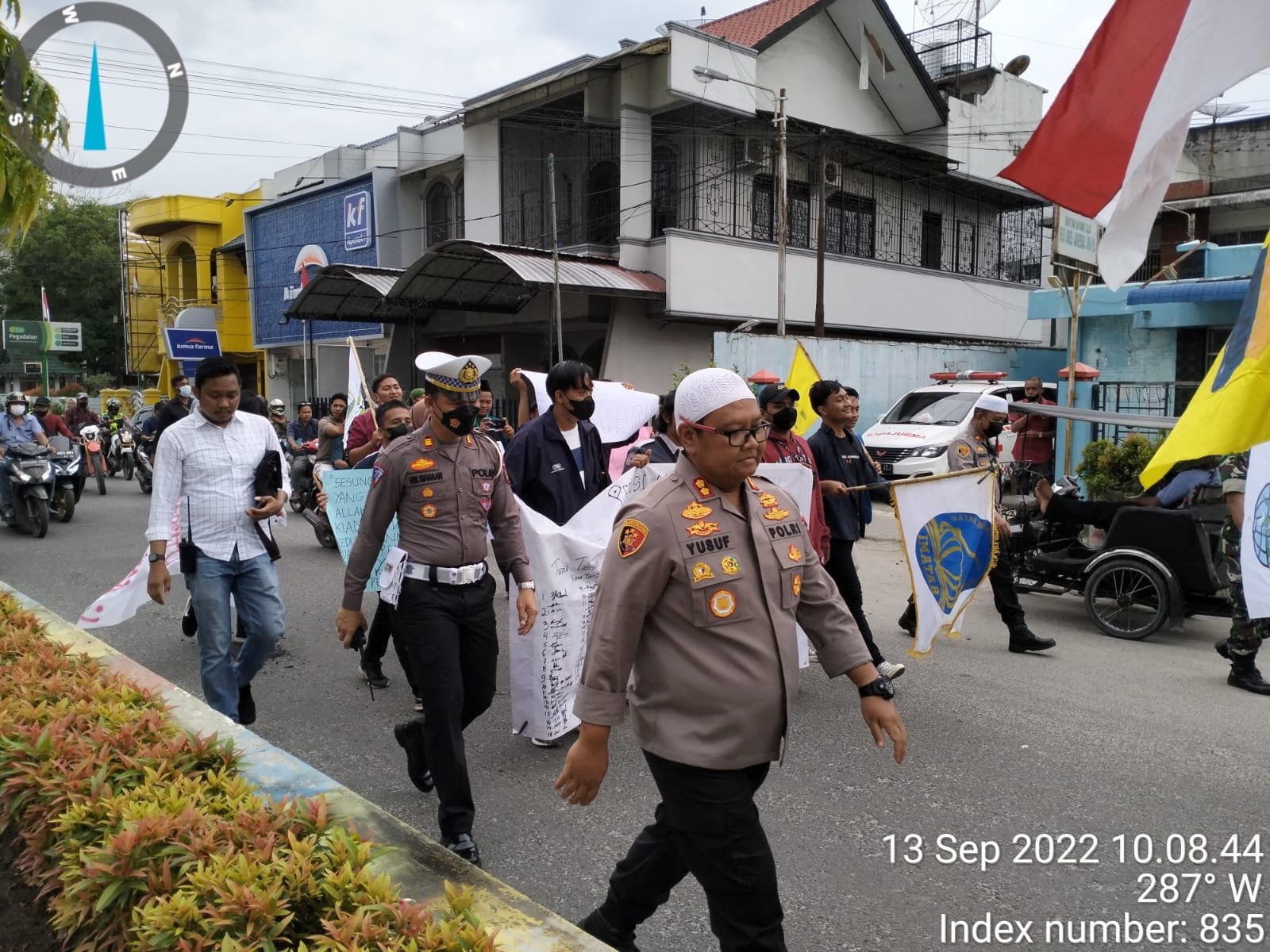 Kapolres Tanjungbalai Turun Langsung Amankan Aksi Unras Koalisi Aliansi Mahasiswa Pemuda Buruh Rakyat Bersatu Kota Tanjungbalai