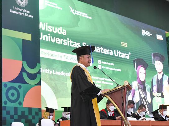 Rektor USU Tekankan Kualitas Karakter Kepada 3.180 Wisudawan