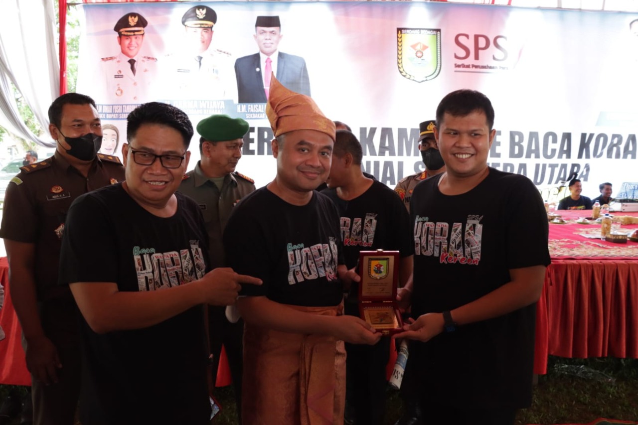 Diikuti Ribuan Siswa/i SMP, Pemkab Sergai Bersama SPS Sumut Gelar Kampanye Gemar Baca Koran Milenial