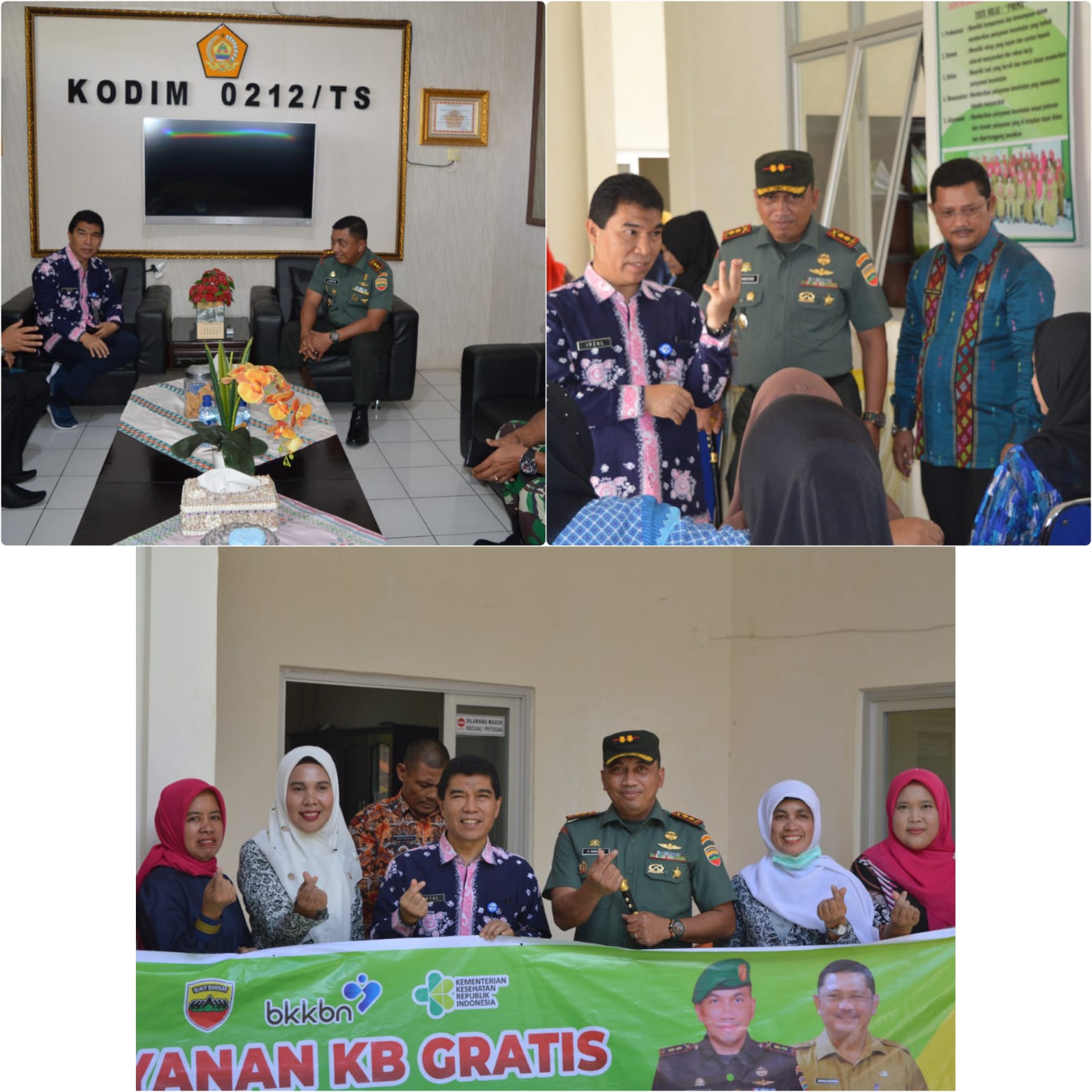 Perhatikan Kesehatan Masyarakat,Dandim 0212/TS Bersama Perwakilan BKKBN Sumut Tinjau Pelaksanaan KB Kesehatan di Daerah