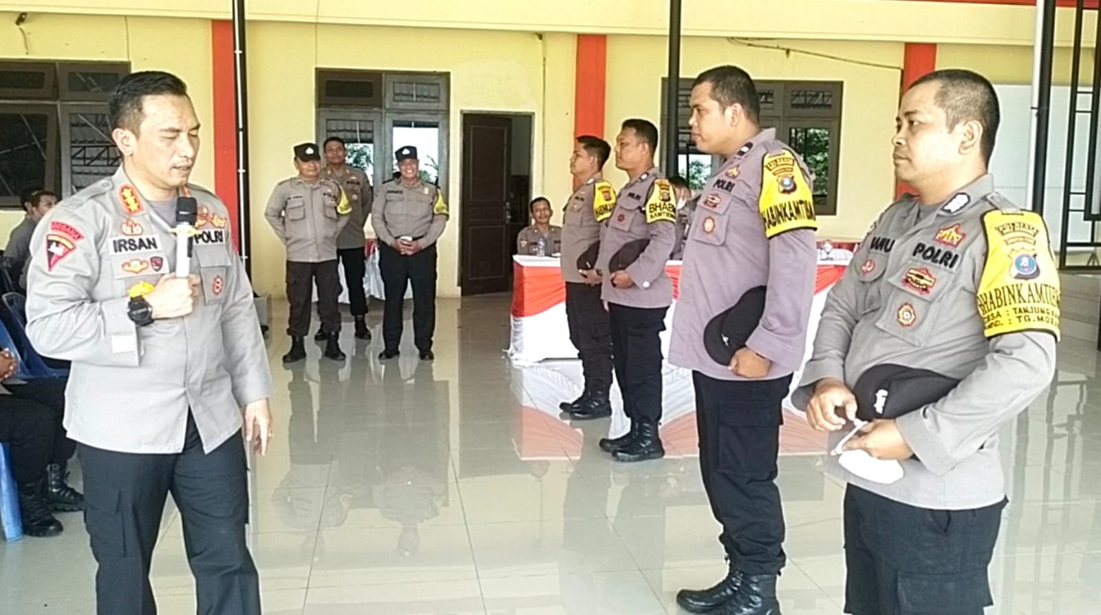 Tingkatkan Rasa Disiplin, Kapolresta Deli Serdang dan Wakapolresta Deli Serdang Latih PBB dan beri Arahan seluruh Personil Bhabinkamtibmas