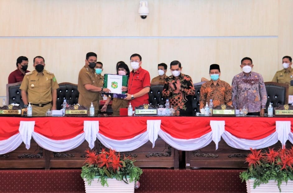 DPRD Medan Dan Pemko Sahkan Ranperda P-APBD 2022 Senilai Rp6,501 Triliun
