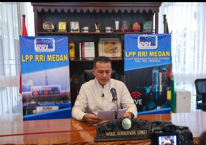 HUT ke-77 RRI, Wagub Musa Rajekshah Jadi Pembaca Berita