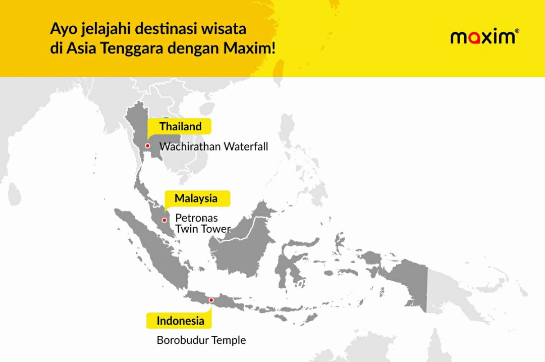 Rayakan Hari Pariwisata Sedunia, Gunakan Layanan Maxim Untuk Menjelajahi Negara-Negara Asia Tenggara Berikut Ini!