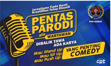 PWI Sumut Gelar Stand up Comedy ala Wartawan, Di Balik Tawa Ada Karya