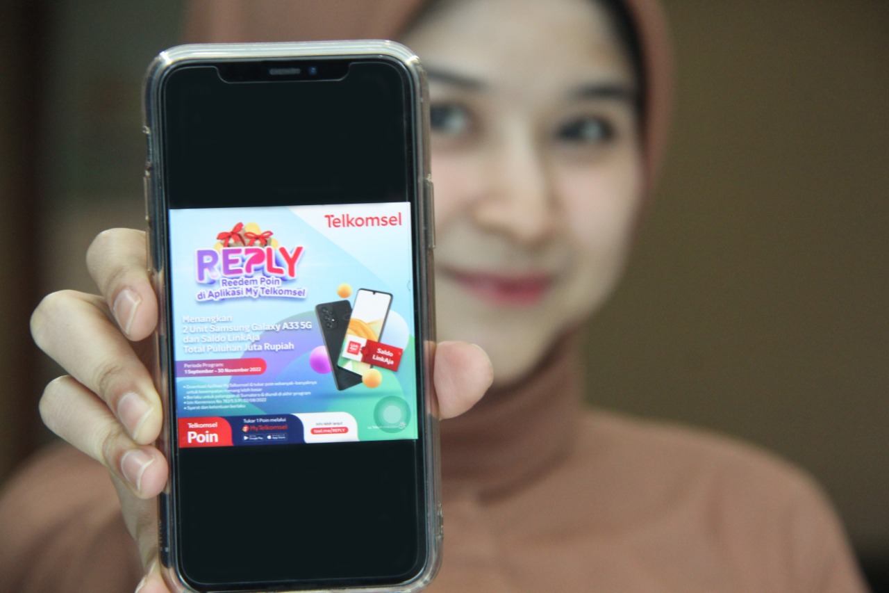 Telkomsel Hadirkan Program Reply, Modal POIN Pelanggan Sumatera Bisa Dapat Smartphone 5G & Saldo Link Aja