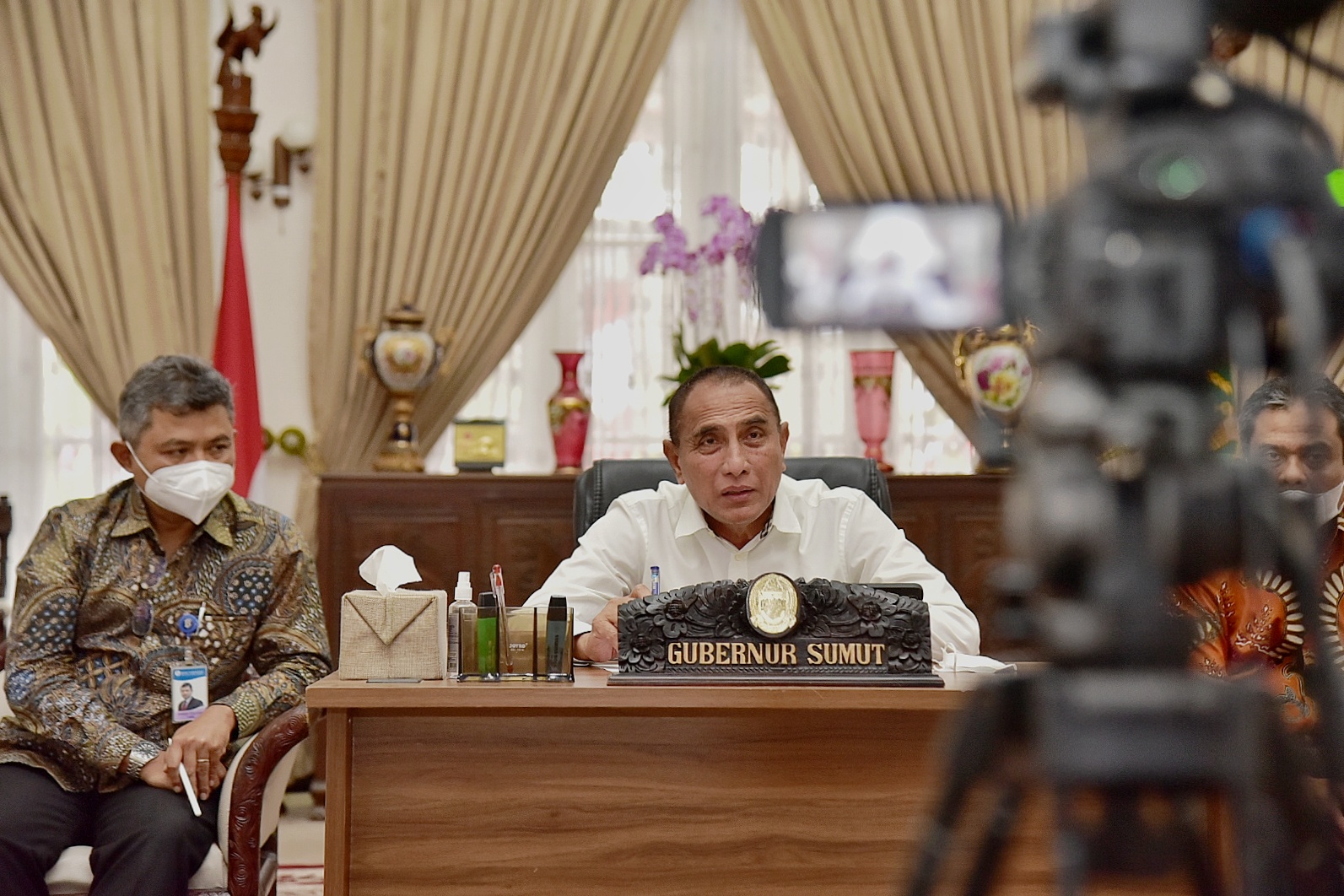 Sampaikan Langkah Kendalikan Inflasi ke Airlangga,  Gubsu : Bulan Depan Akan Terlihat Hasilnya