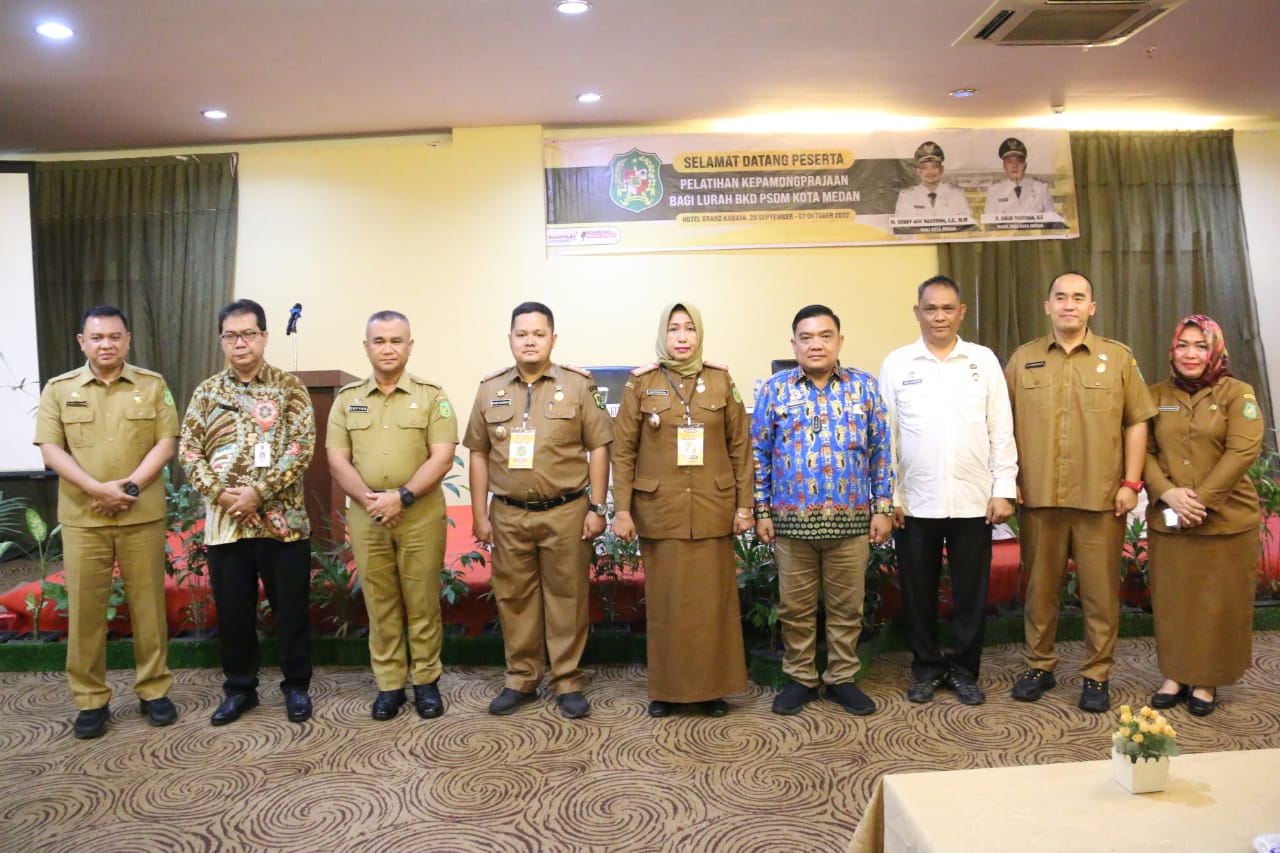 Guna Meningkatkan Kemampuan Manajerial dan Sosial Kultural, Pemko Medan Gelar Pelatihan Kepamongprajaan Bagi Lurah Sekota Medan