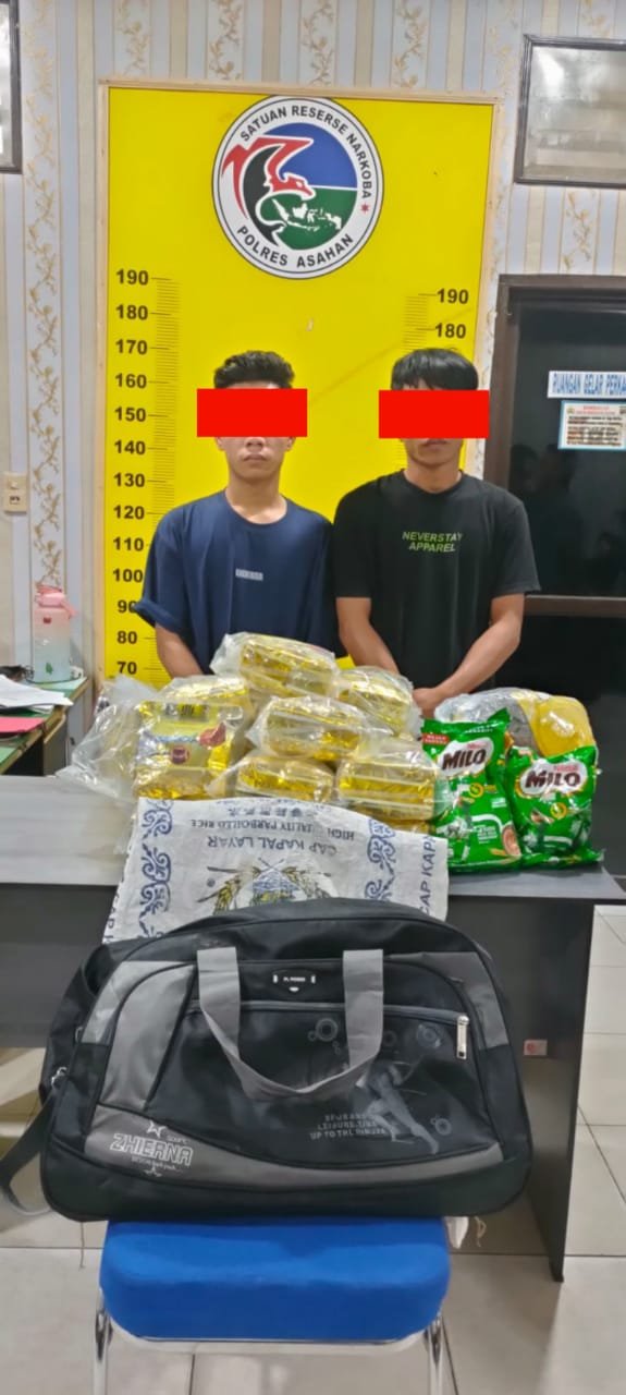 Satres Narkoba Polres Asahan Tangkap Dua Orang Pria Kurir Sabu  Seberat 15.932.6 Kg