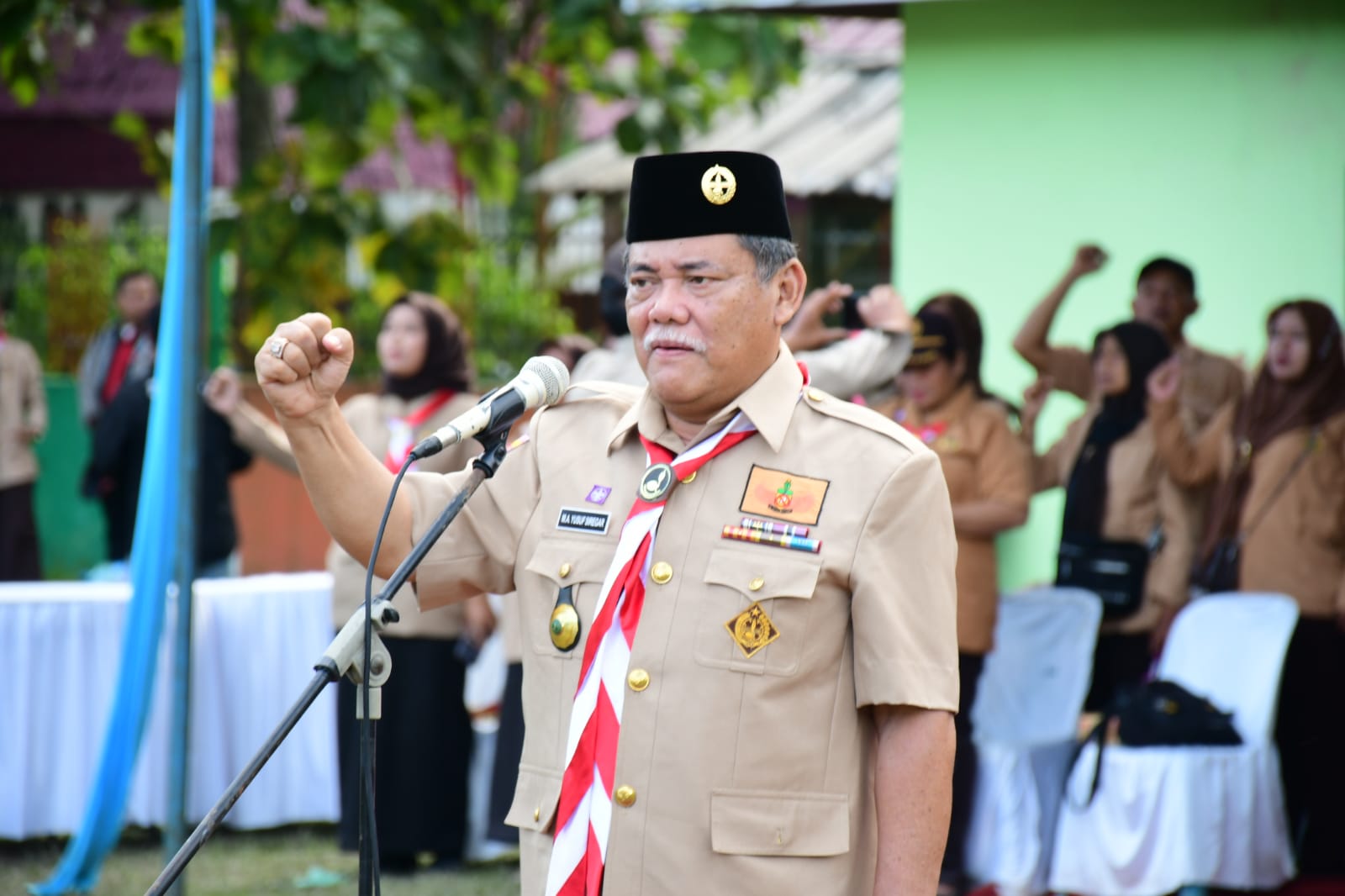 Wabup Pimpin Apel Besar HUT ke-61 Pramuka Kwarran Percut Sei Tuan