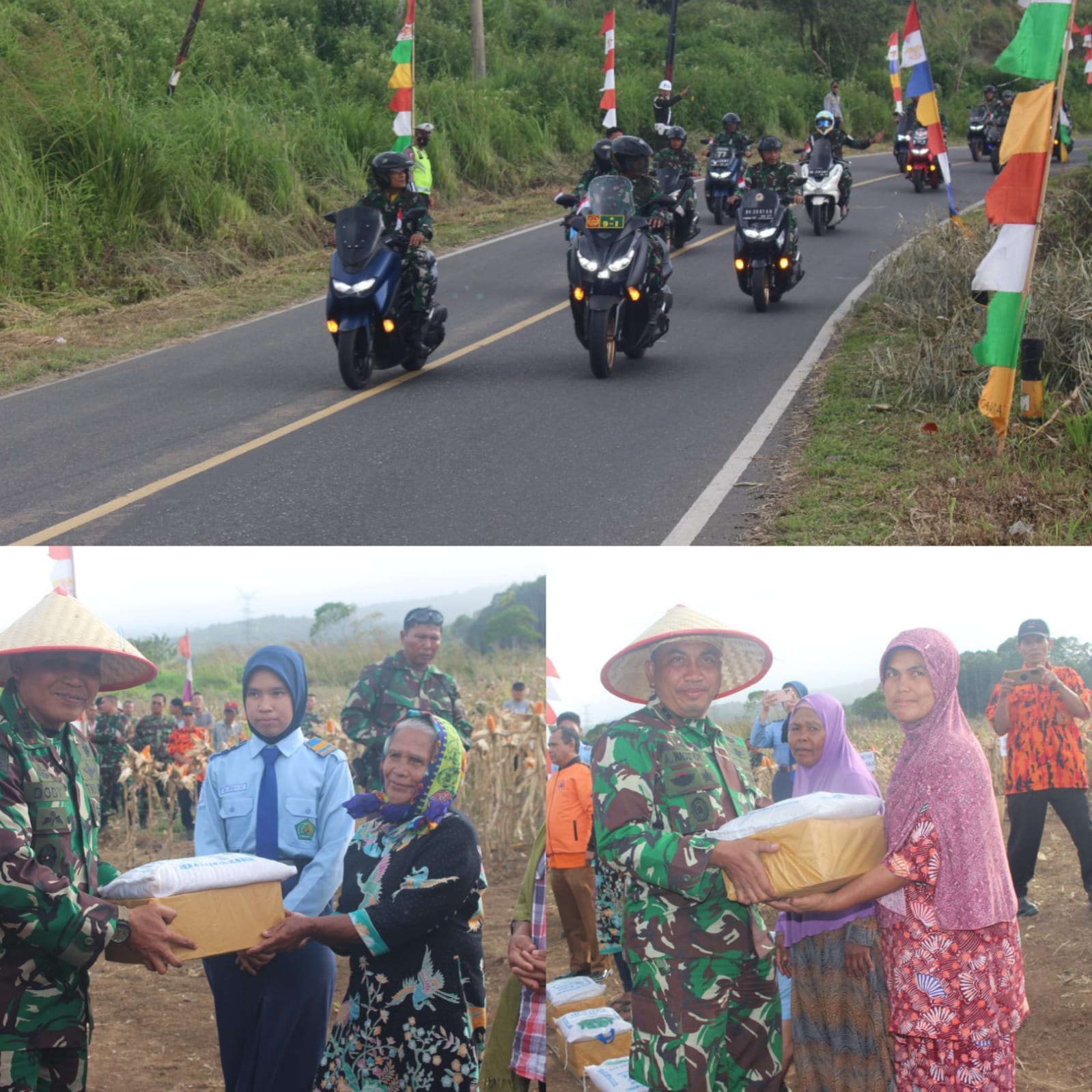 Touring Prajurit Petarung Dalam Rangka HUT TNI Ke-77 Tiba Diwilayah Kodim 0212/Tapsel