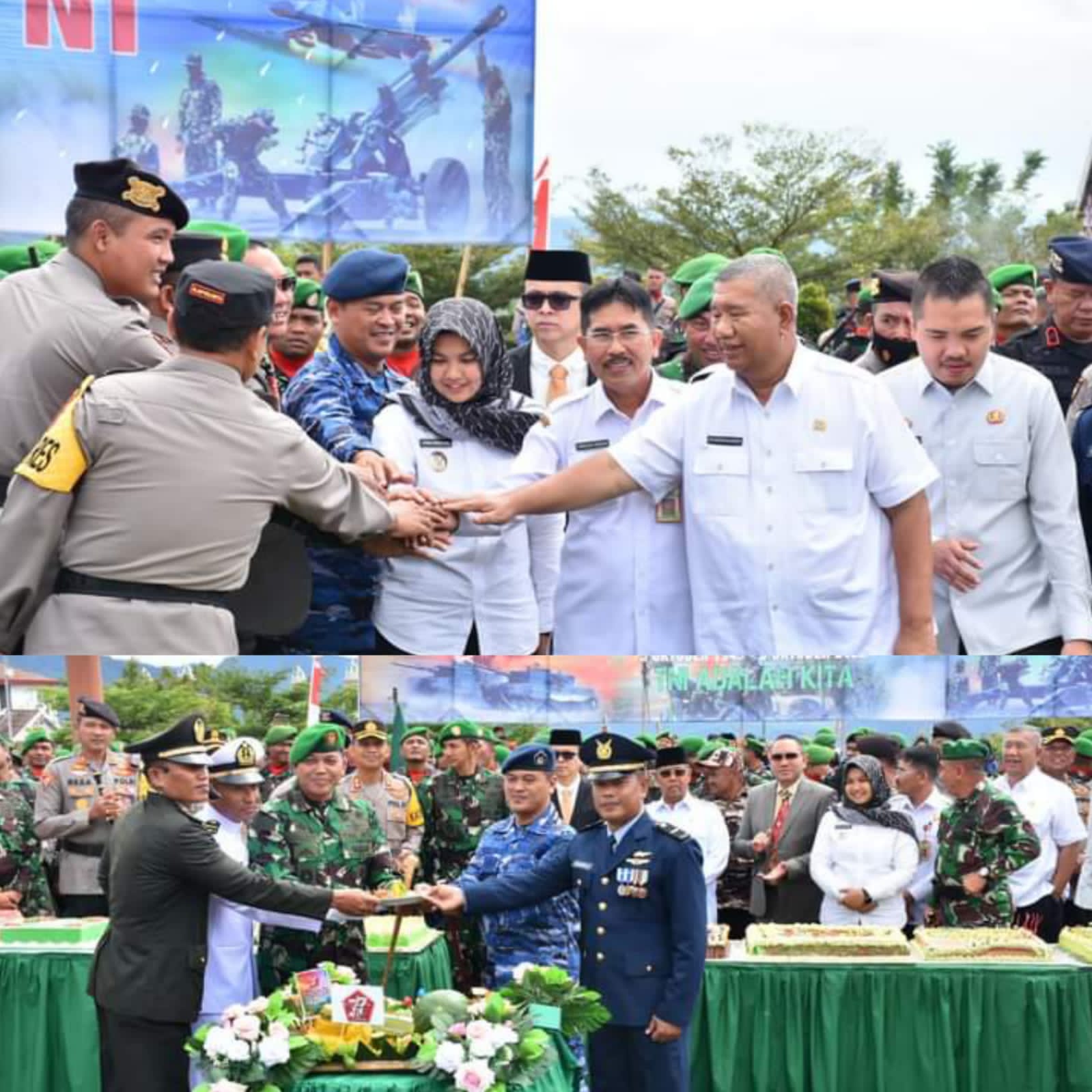 Wabup Madina Hadiri HUT ke-77 TNI di Tapsel