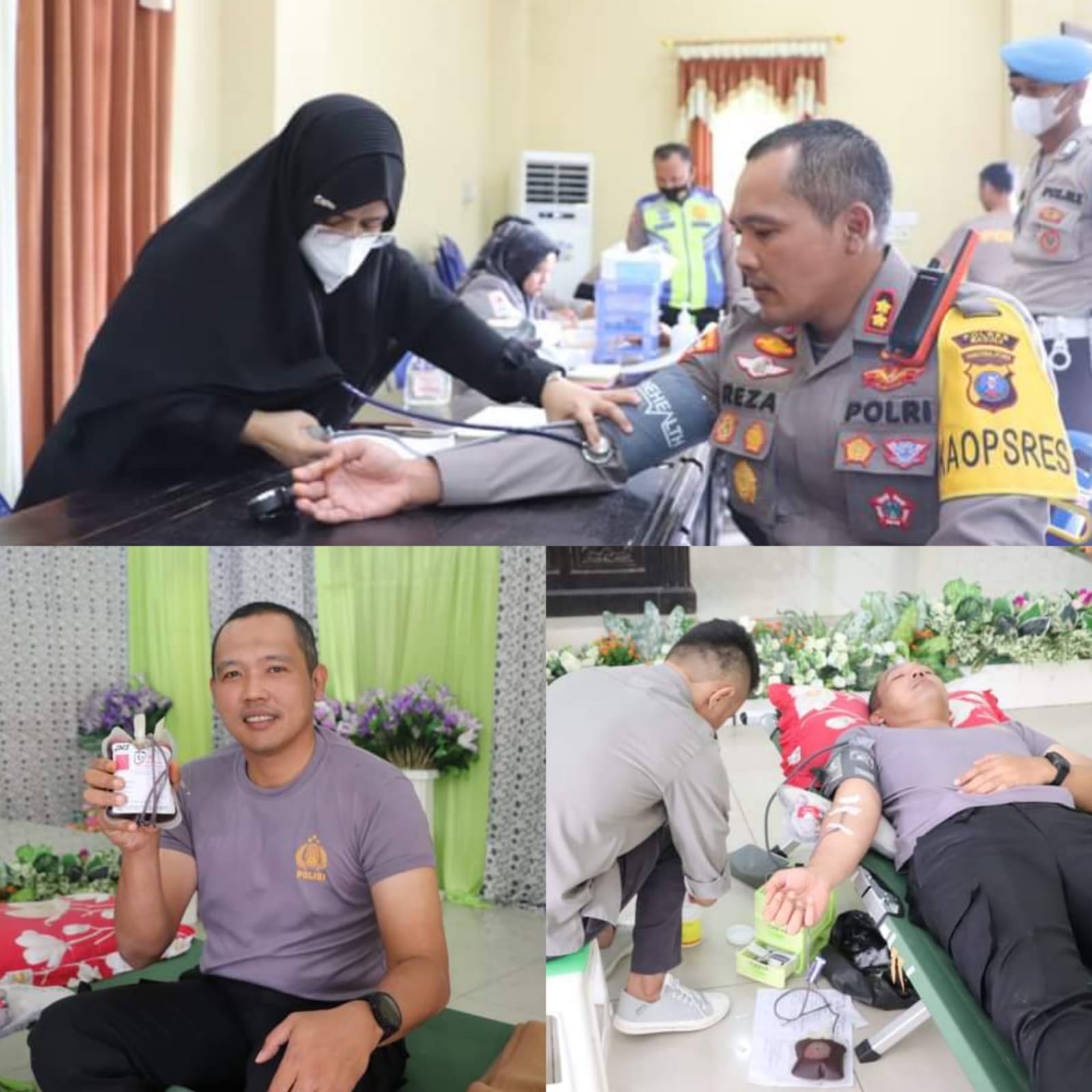 POLRES MADINA GELAR DONOR DARAH SUKA RELA 