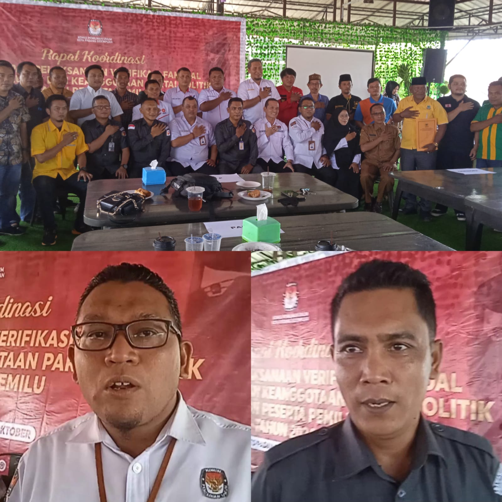 KPU P Sidempuan Gelar Rakor Jelang Pelaksanaan Verifikasi Faktual Keanggotaan Parpol.