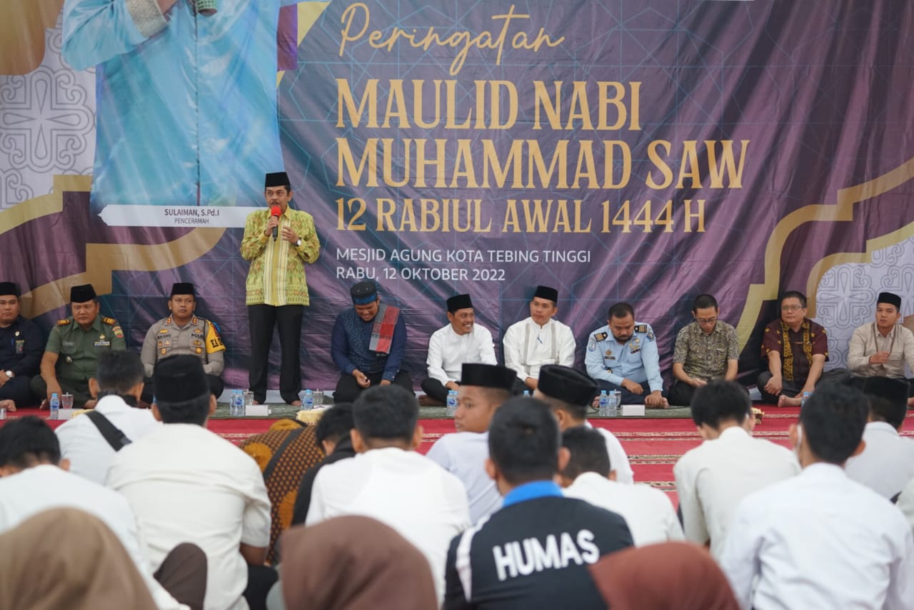 Peringati Maulid Nabi di T. Tinggi, Pj.Wali Kota Ajak Ummat Tidak Terpecah Belah