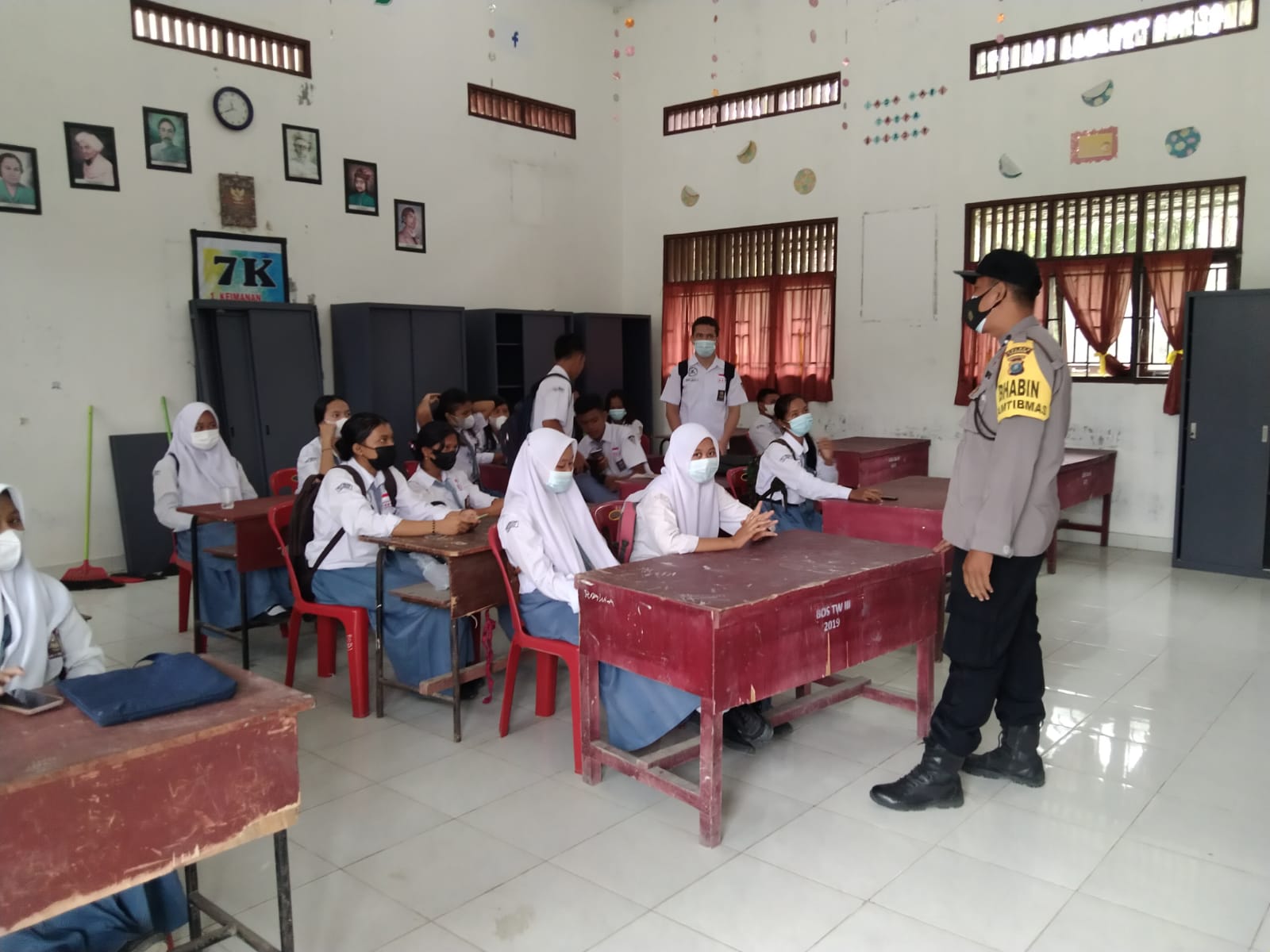 Polsek Kota Kisaran Sosialisasi Rekpro Bintara Polri Tahun 2023 di SMK Negeri 2 Meranti