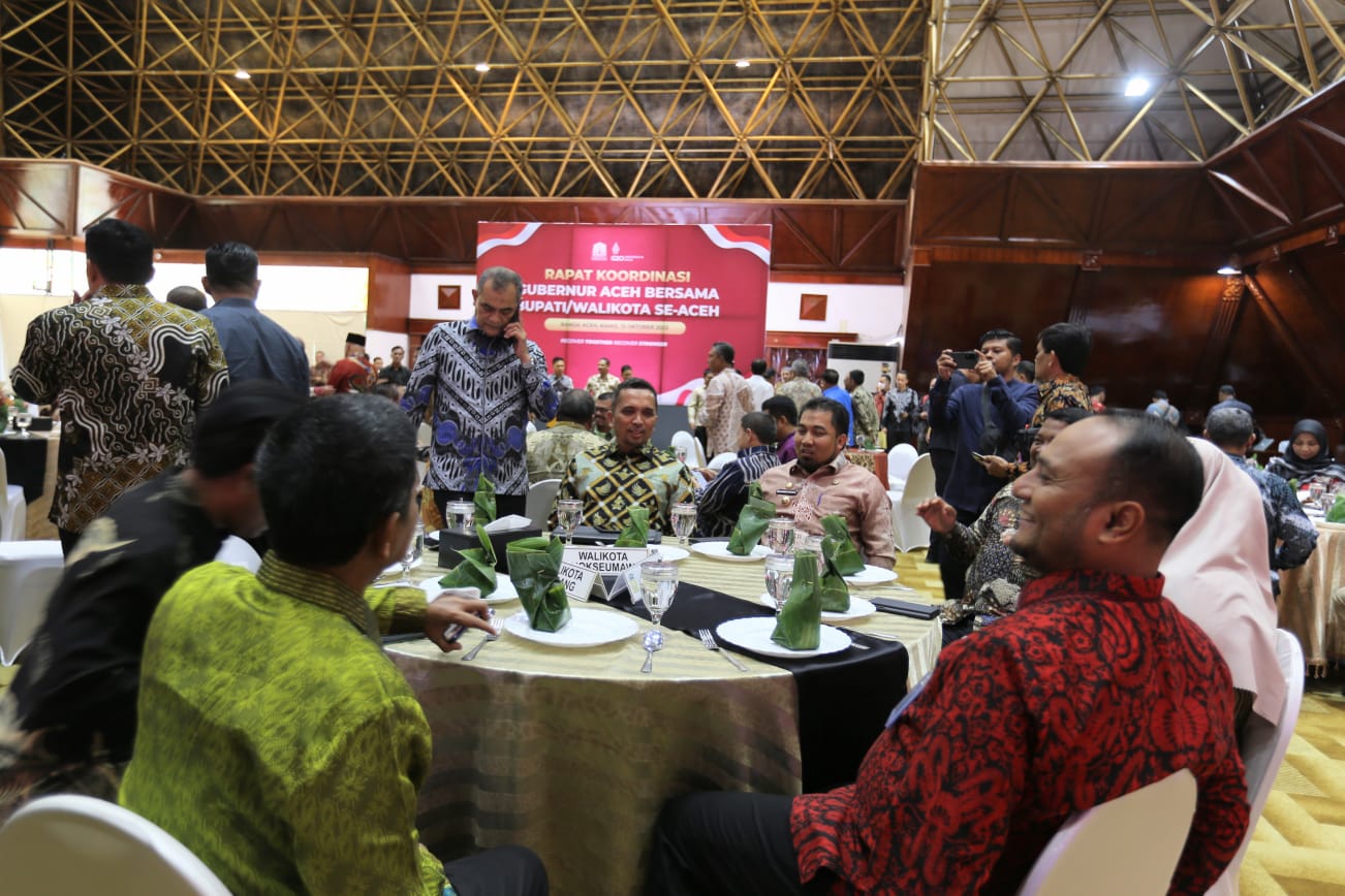 Hadiri Rakor Gubernur Bersama Bupati/Walikota Se-Aceh,Â  Pj Walikota Lhokseumawe Sampaikan Penyiapan Inprastruktur untuk Pencegahan Bencana