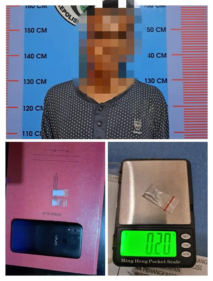 SAT NARKOBA POLRES MADINA AMANKAN MENTOS SAAT BERTERANSAKSI NARKOBA DI KELURAHAN KOTASIANTAR