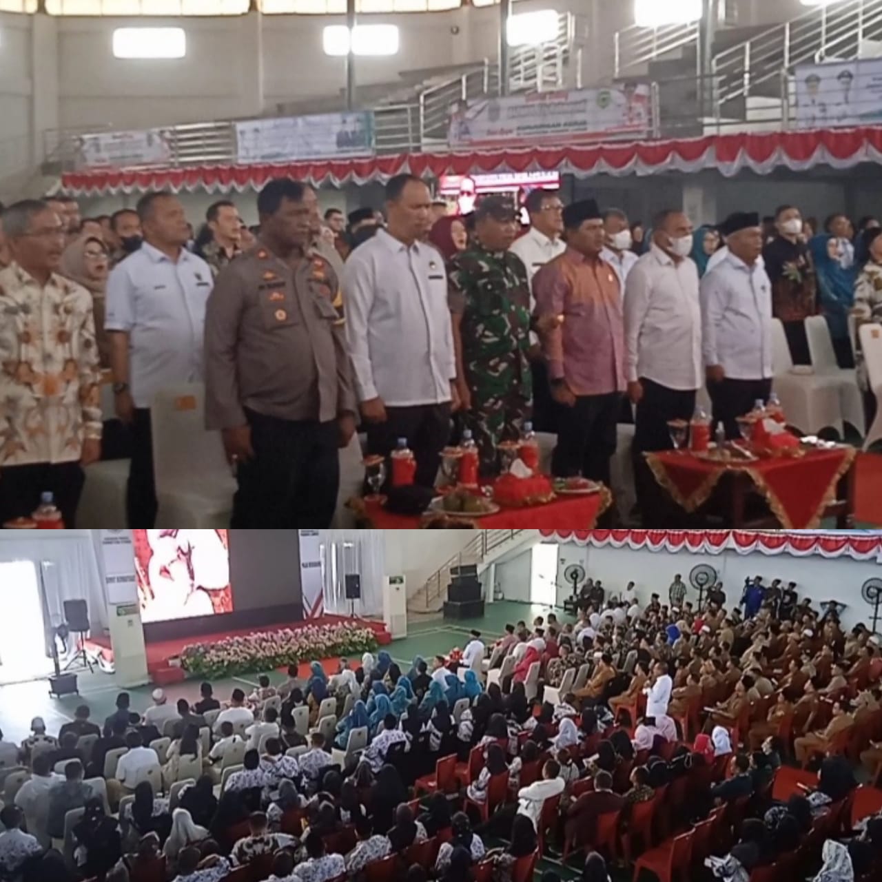 Edy Rahmayadi Di Sambut Plt Bupati dan Di Ulosi Saat Kunker Hari Ke 5 Di GOR Palas