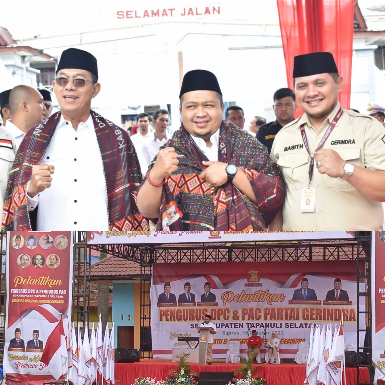 Hadir Di Pelantikan DPC dan PAC Gerindra,Bupati Tapsel 