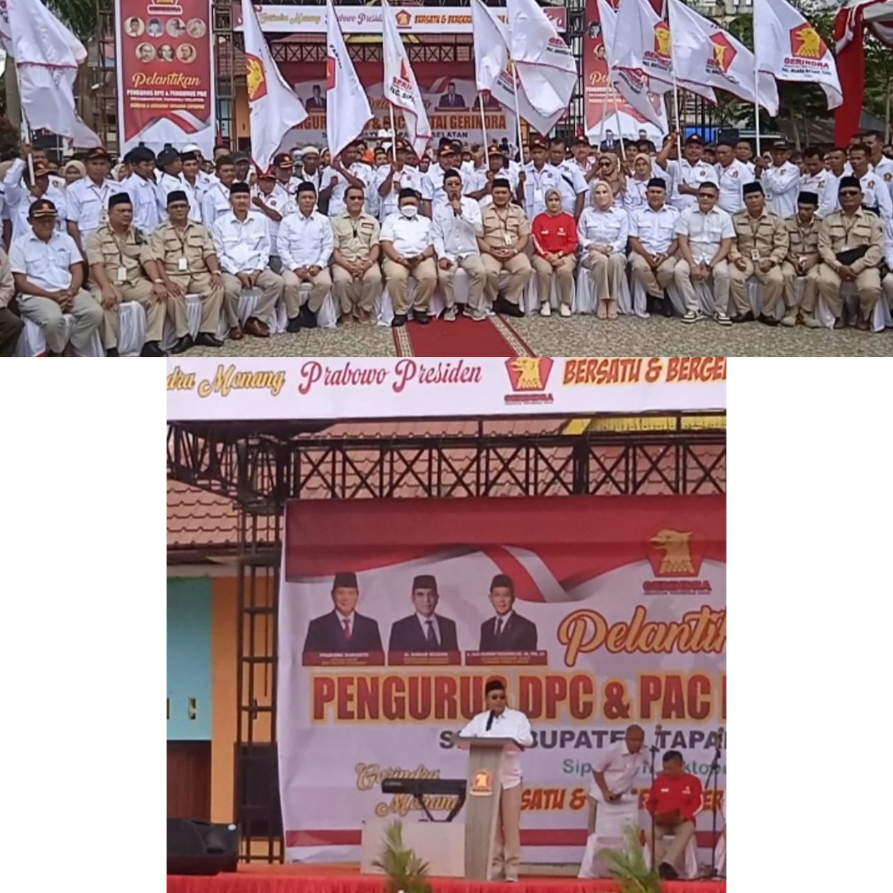 Gus Irawan Pasaribu Hadiri Pelantikan Gerindra Tapsel, 