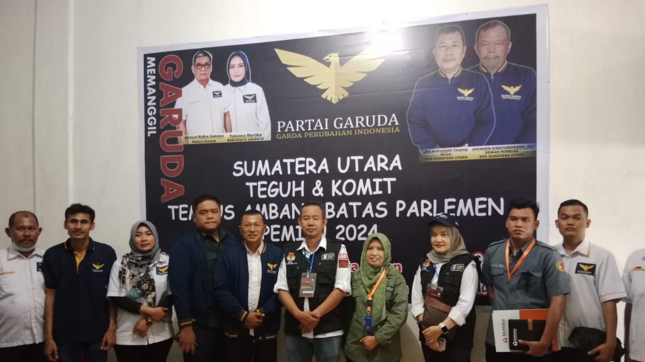 Ketua KPUD dan Bawaslu Sumut Verifikasi Faktual DPD Partai Garuda Sumut, Ini Kata Ardiansyah Tanjung