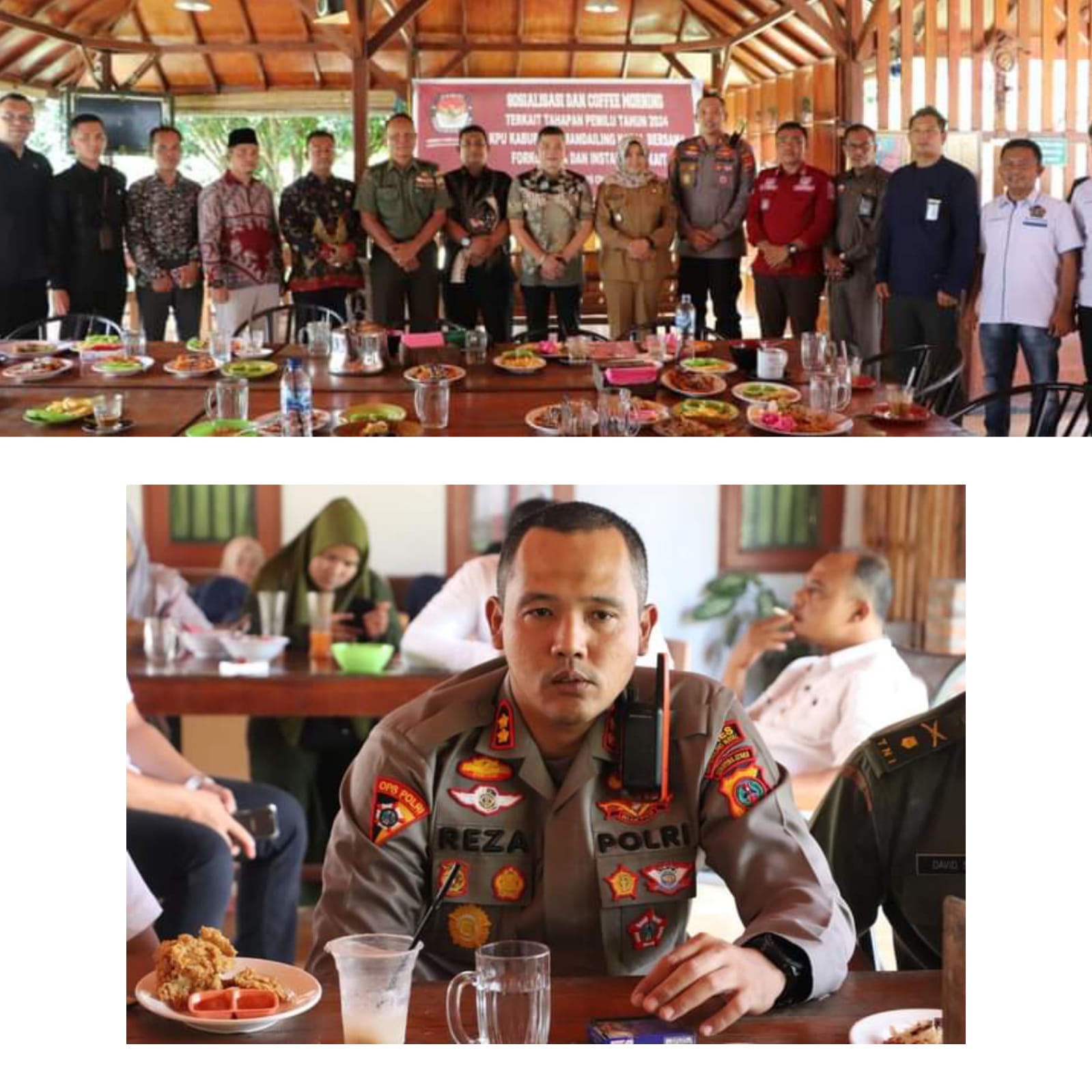 KAPOLRES MADINA HADIRI SOSIALISASI DAN COFFE MORNING TERKAIT TAHAPAN PEMILU TAHUN 2024