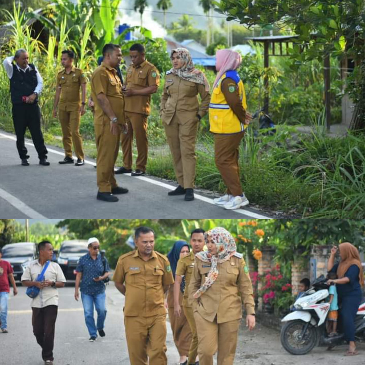 Wabup Madina Tinjau Jalan Sinonoan Muara Batang Angkola