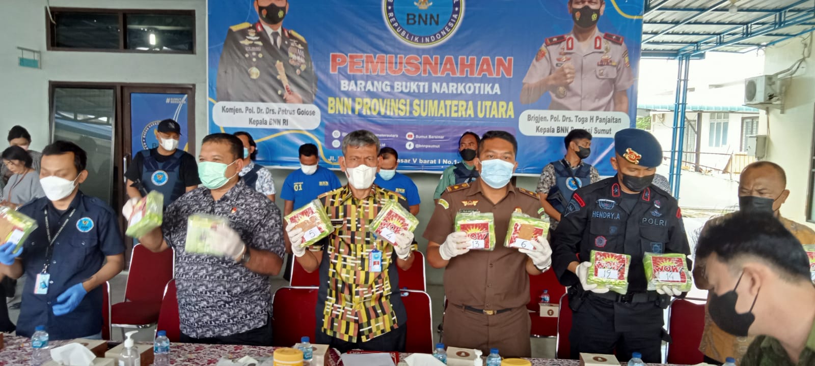 BNNP Sumut Sergap Kurir Sabu di Salah Satu Hotel Padang Bulan, 2 Tsk & 21 Kg Sabu Disita.