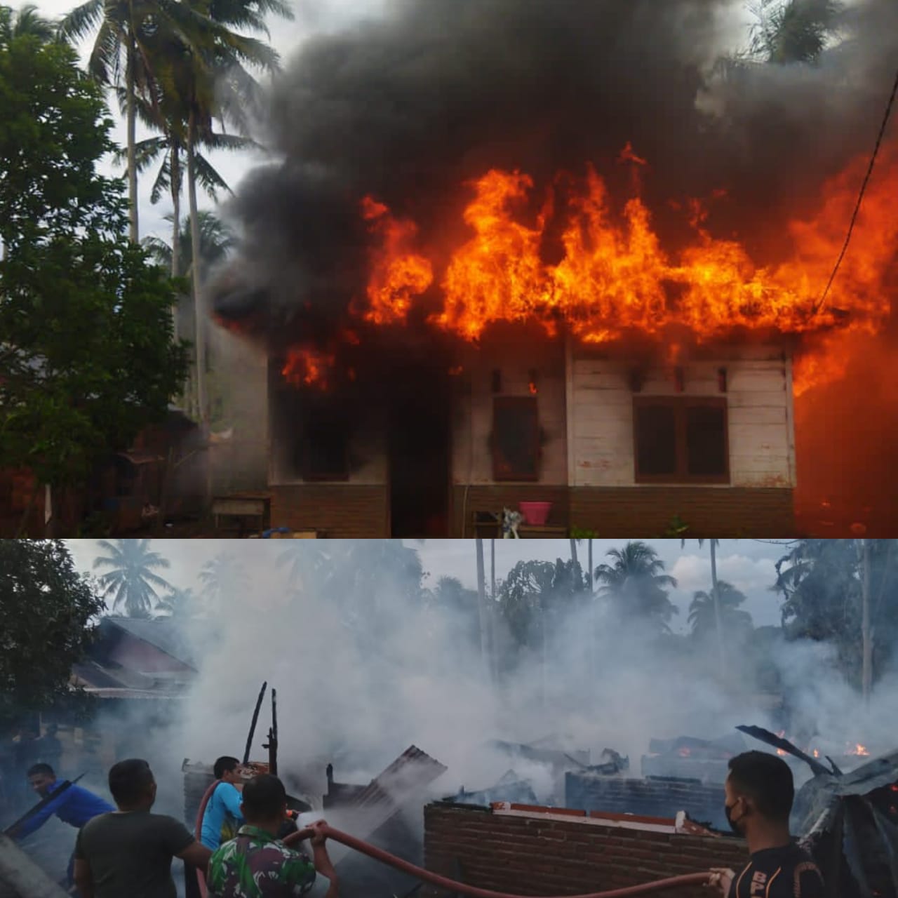 Hanguskan Satu Rumah di Pudun Jae, Pemilik Rumah Pingsan