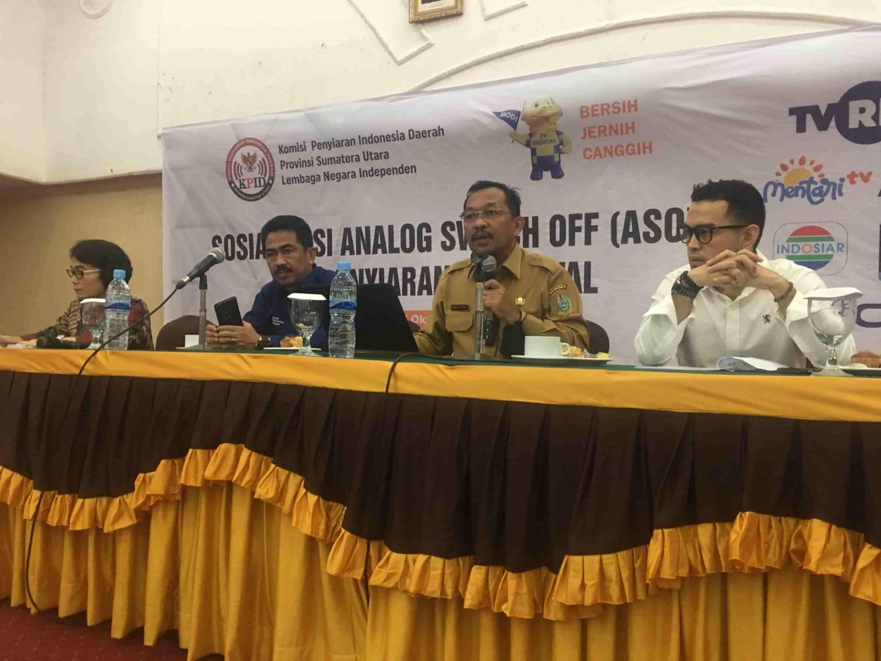 Plt Kadiskominfo Sumut : 2 November, Siaran TV Analog Wilayah Sumut DihentikanÂ 