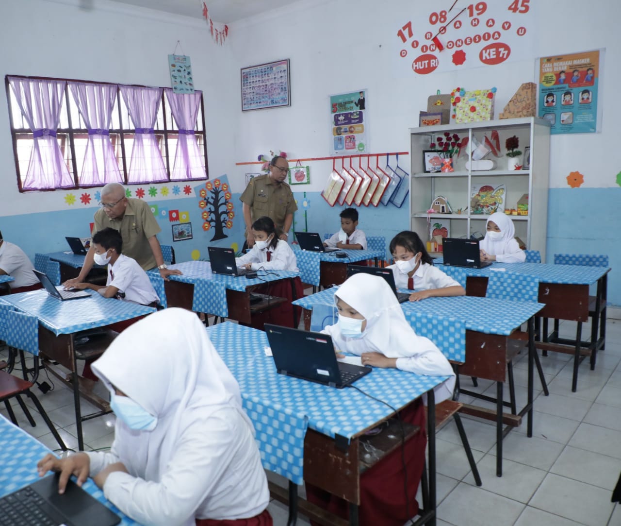 Bupati Asahan Tinjau Pelaksanaan ANBK