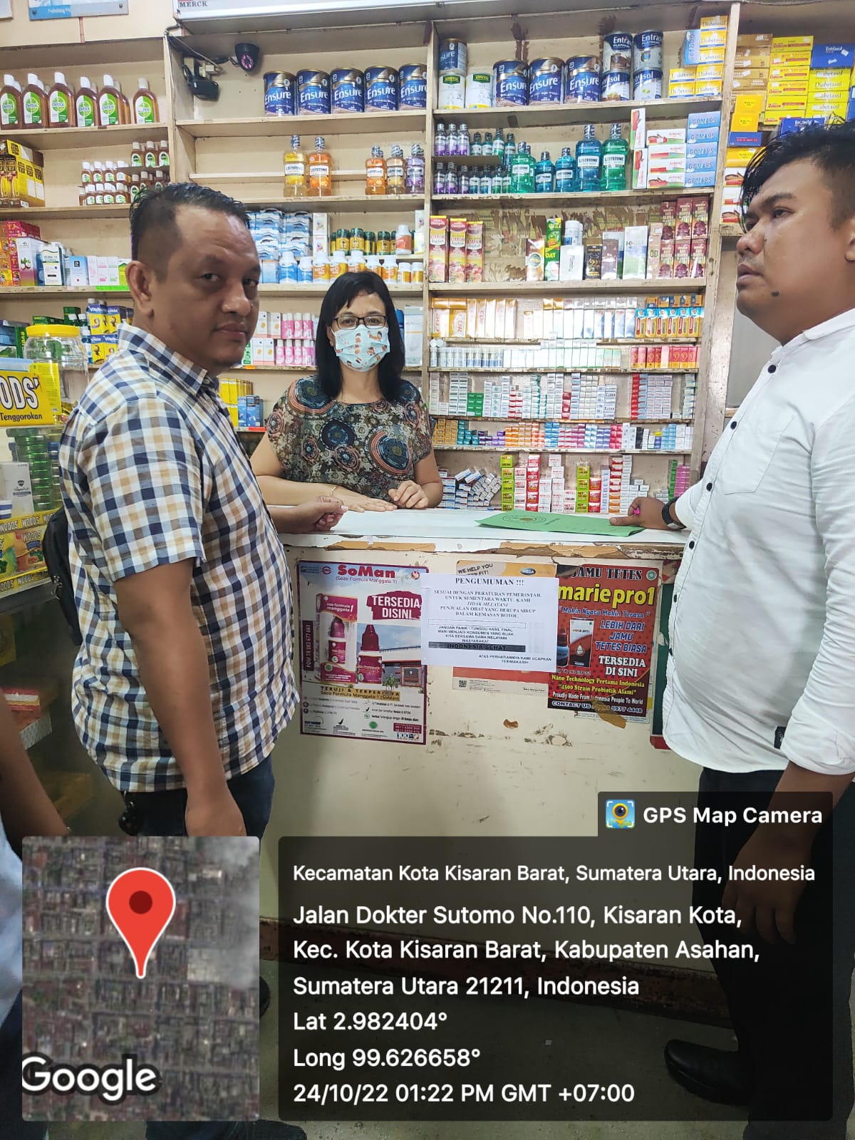 Dilarang Beredarnya Obat Sirup Untuk Anak, Unit Tipiter Polres Asahan Datangi Apotek di Kisaran