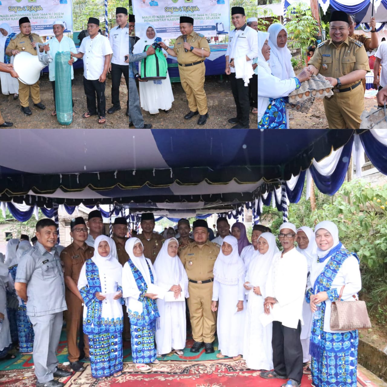 Hadiri Maulid Nabi dan Pengajian Akbar BKMT, Bupati Tapsel Salurkan Bantuan ke Masyarakat Angsel