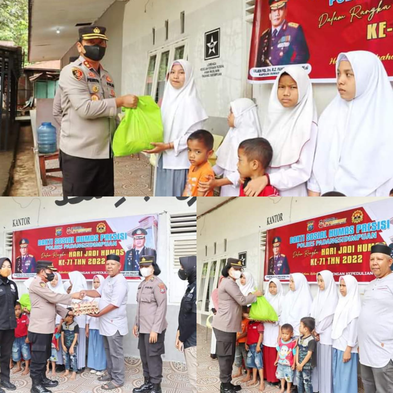 HUT Ke-71 Humas Polres Padangsidimpuan Ditandai Pemberian Bansos, Ini Pesan Kapolres