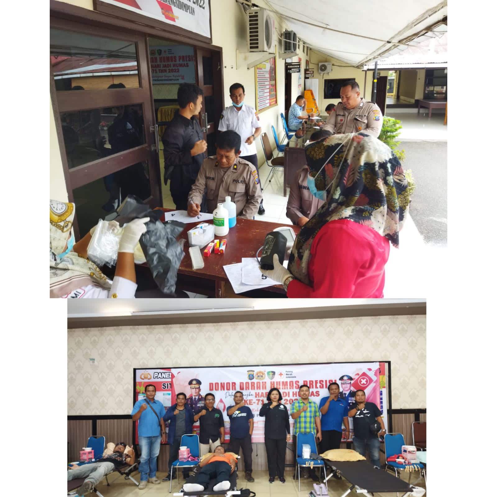 Polres Padangsidimpuan Donor Darah Meriahkan HUT Humas Polri ke 71 