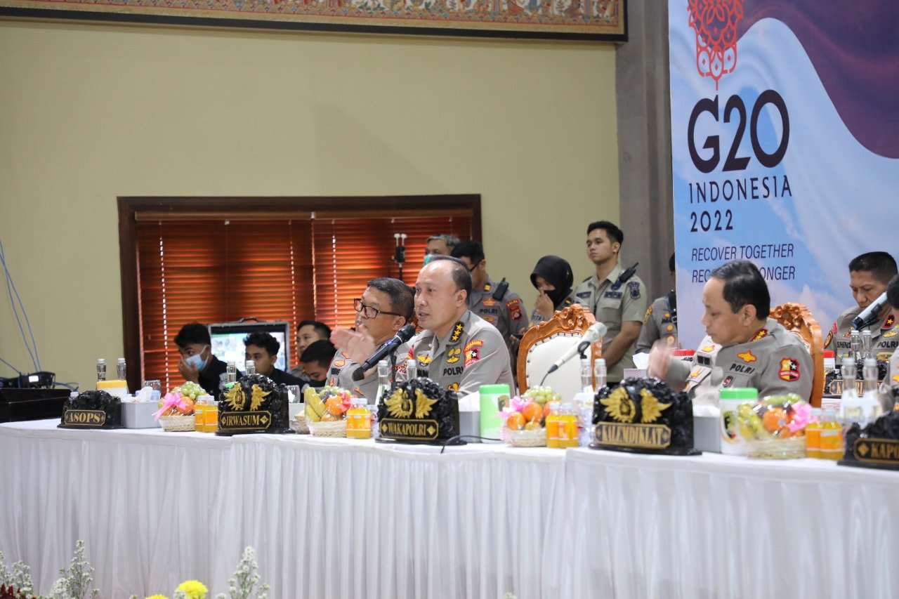 Wakapolri Pimpin Tactical Floor Game, Susun Strategi Pengamanan KTT G20 di Bali