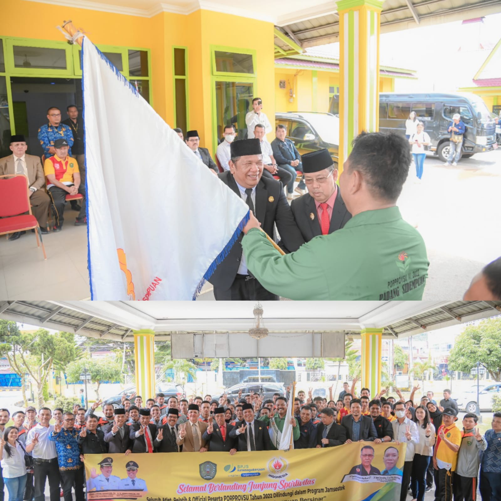 Wali kota Irsan Lepas Kontingen P.Sidempuan Ke Porprovsu 2022 Dan Atlit Renang Ke Kejurda Sumut