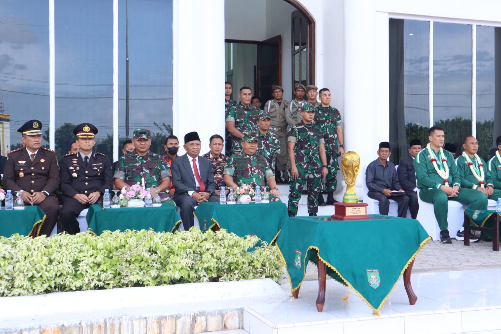 Kapolres Bersama Forkopimda Sambut Kedatangan Pangdam I/BB di Kabupaten Asahan