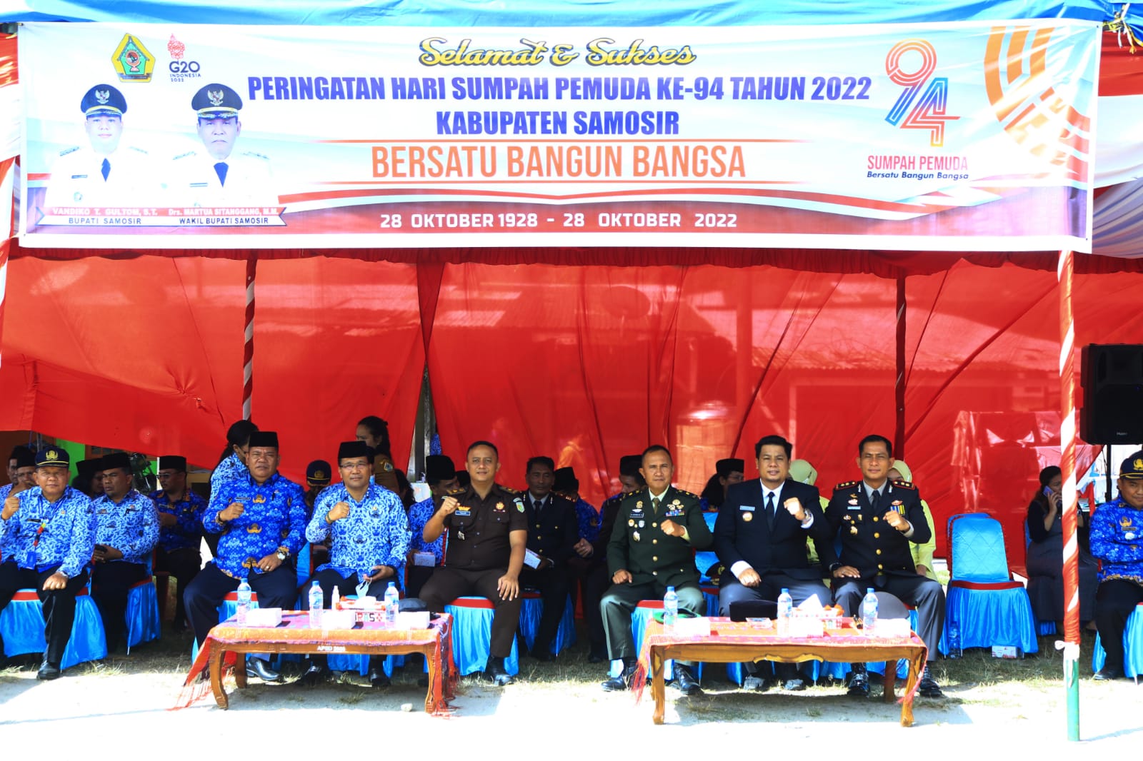 Pemkab Samosir Gelar Upacara Peringatan Hari Sumpah Pemuda Ke-94 Tahun 2022.